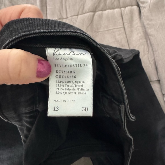 KanCan Women's Faded Black Jeans - 13 - Picture 2 of 3